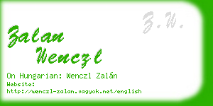 zalan wenczl business card
